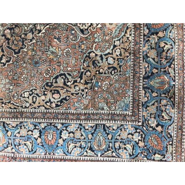 Vintage Wool Kashan Rug For Sale - Image 3 of 16