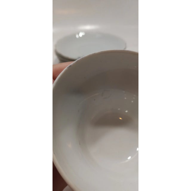 1950s Pink, Blue & Green Floral Tea Cups & Saucers with Gold Trim, Made in Japan- 8 Pieces For Sale - Image 4 of 8