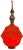 Mid-Century Distressed Orange Pressed Glass Pendant Light For Sale - Image 15 of 18