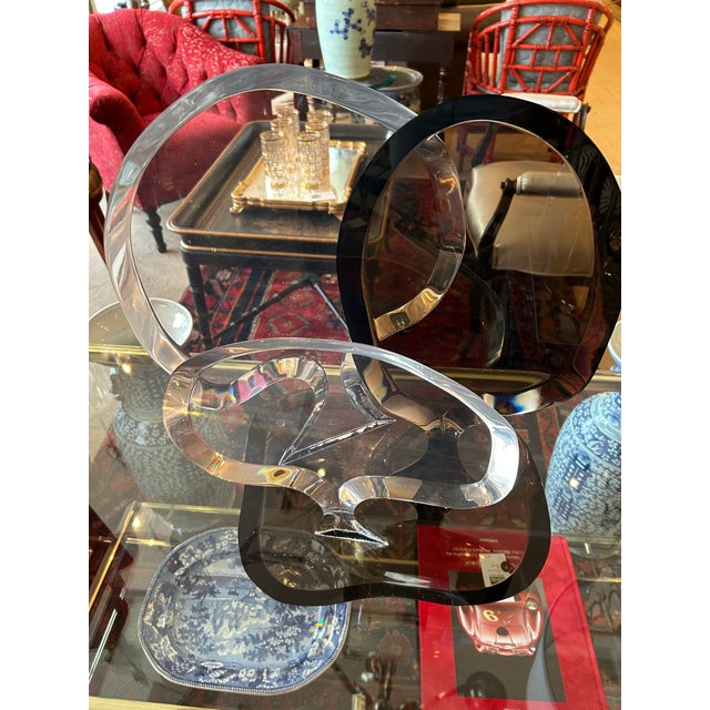 Lucite Abstract Sculpture Signed Van Teal For Sale - Image 9 of 10