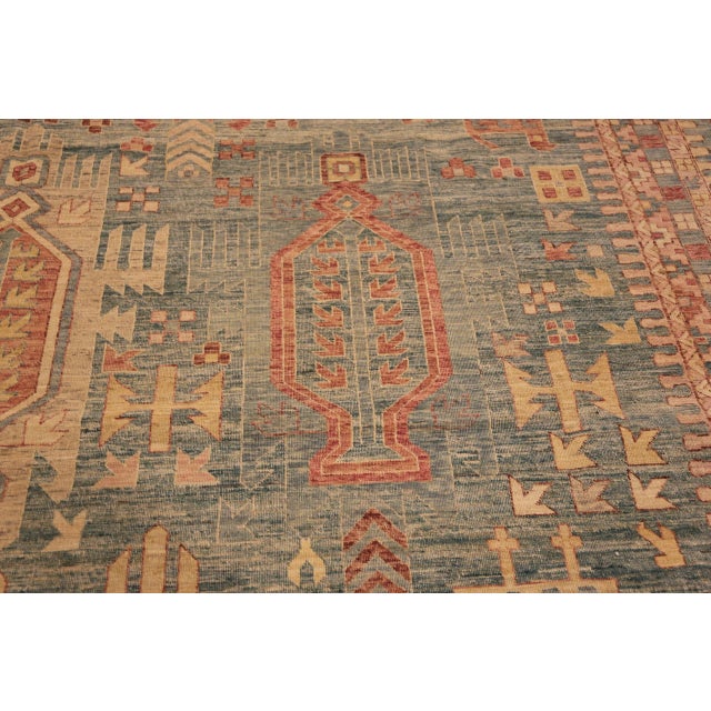 Early 21st Century Contemporary Modern Tribal Area Rug For Sale - Image 5 of 10