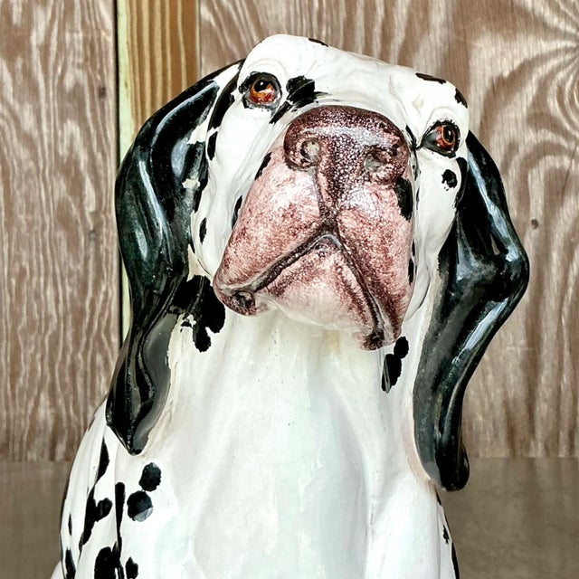 Vintage Boho Italian Terra Cotta Dalmatian For Sale In West Palm - Image 6 of 7