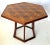 Mid Century Modern Walnut Parquet Hexagon Table by Hong Kong Teakwood Works For Sale - Image 13 of 13