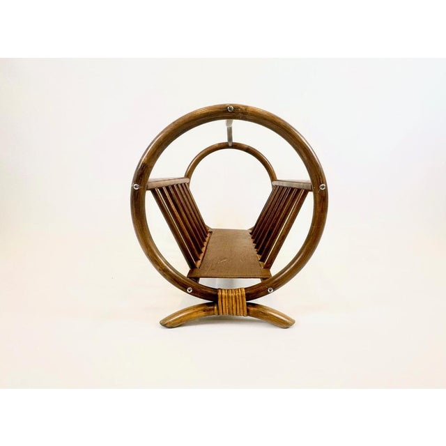 Postmodern Vintage Bamboo Magazine Rack, 1960s For Sale - Image 3 of 14