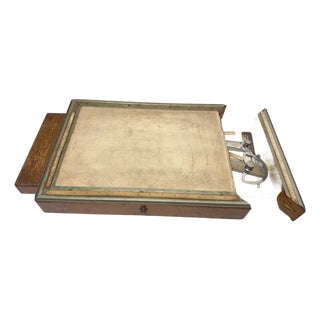 Rare Antique 1900 J & G Rich Phila Drafting Writing Table Box Tool Set Lap Desk For Sale