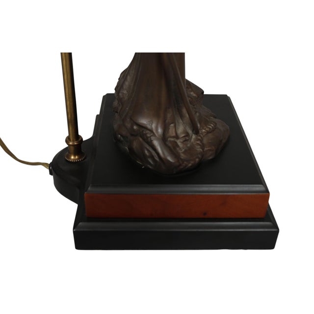Figural Lady Justice Table Lamp For Sale - Image 9 of 12