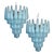 Magic Murano Blue Drops Chandeliers, 1980s, Set of 2 For Sale