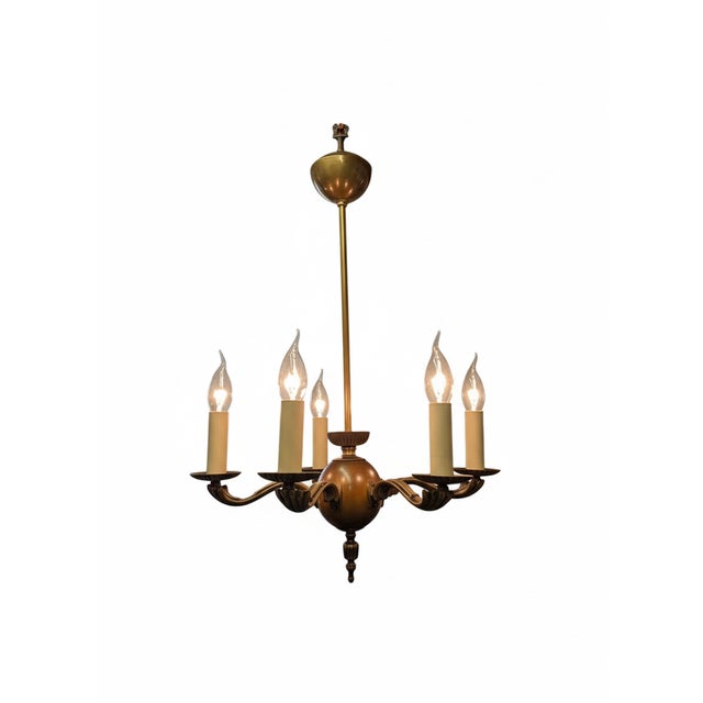 Chandelier by Paavo Tynell for Oy Taito Ab, 1930s For Sale - Image 9 of 10