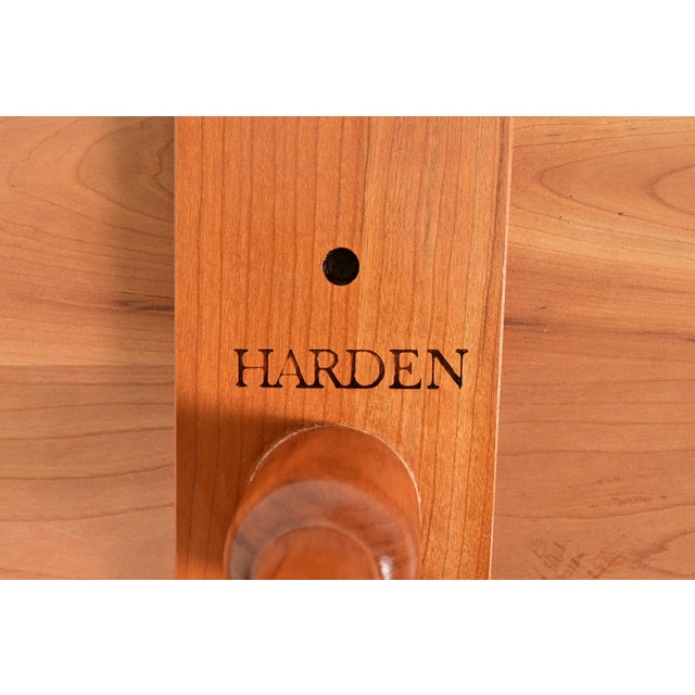 Harden Furniture Arts and Crafts Shaker Solid Cherry Wood Pedestal Occasional Side Table or Drinks Table For Sale - Image 10 of 12