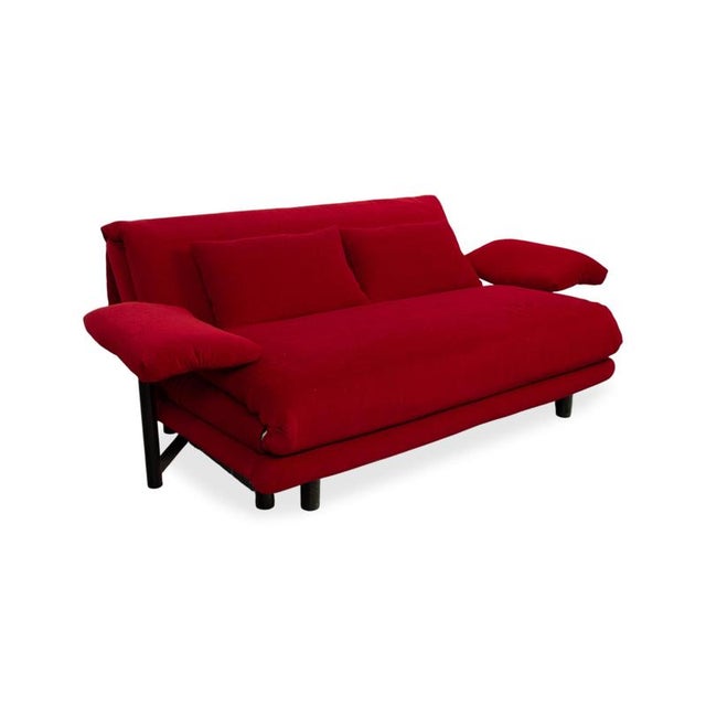 Ligne Roset Red Fabric Multy Three-Seater Sofa Bed by Ligne Roset For Sale - Image 4 of 14