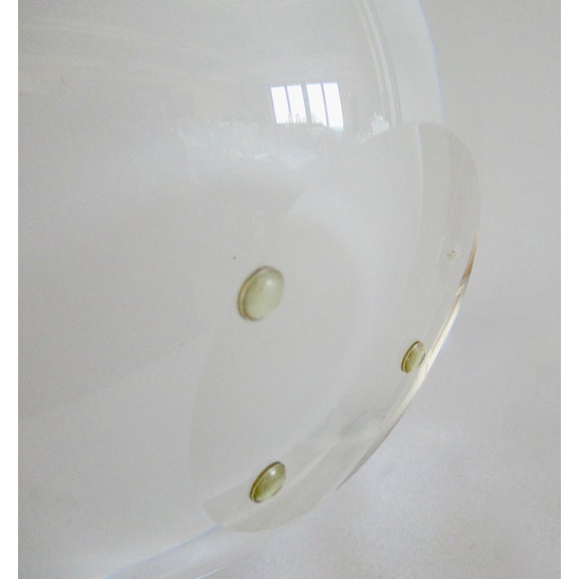 Rosenthal "Studio Line" -Large Clear & White Opalescent T, Thikck Crystal Geode Bowl For Sale - Image 10 of 13