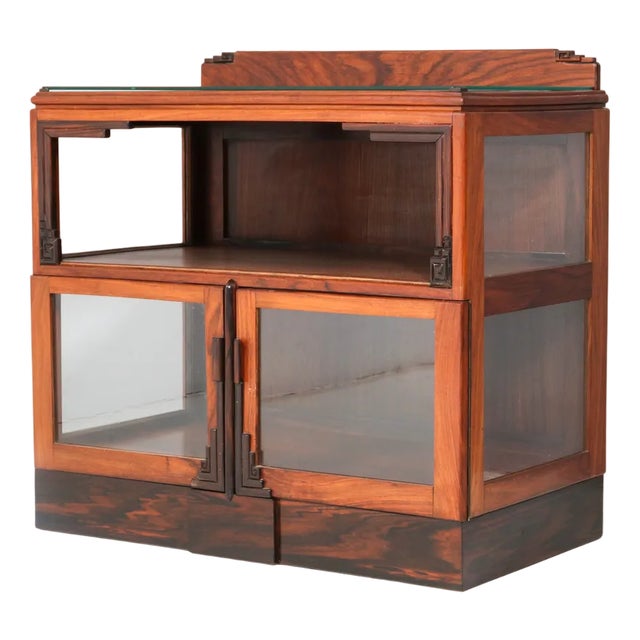 Art Deco Amsterdamse School Tea Cabinet from Padouk, 1920s For Sale