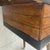 Vintage Mid-Century Modern Walnut Veneer 2-Drawer Desk With Black Trim For Sale - Image 4 of 9