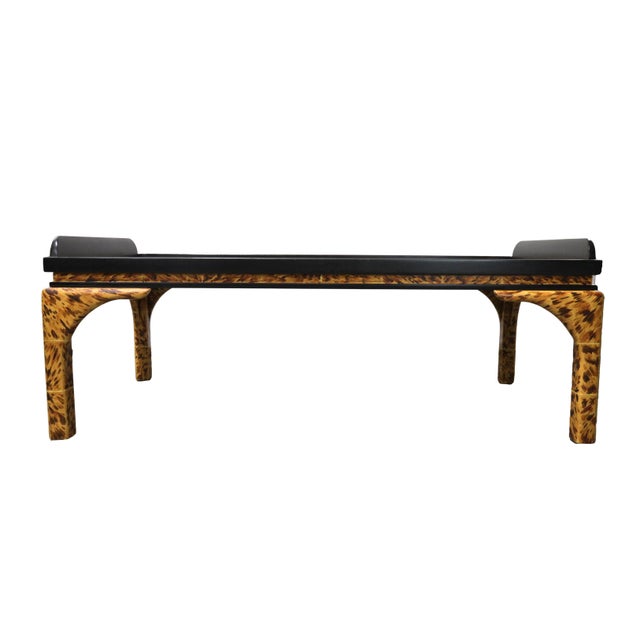 Custom Lacquered Faux-Tortoise Coffee Table. For Sale In New York - Image 6 of 13