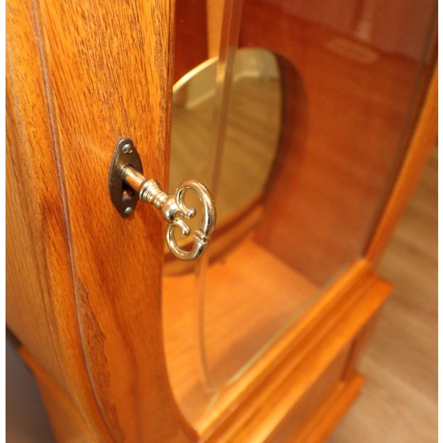 Modern Howard Miller Curved Front Grandfather Clock (Model 610-934) For Sale - Image 3 of 18