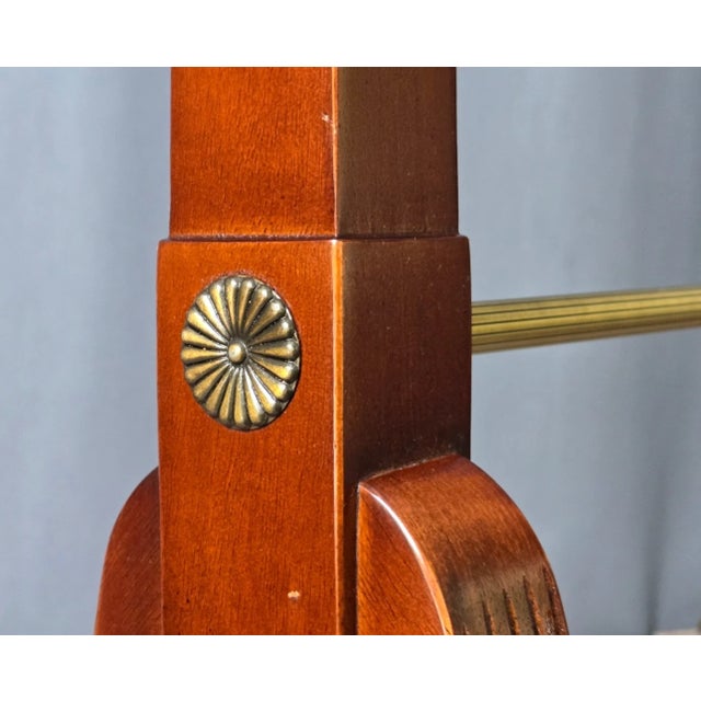 Bombay Company Brass & Mahogany Quilt Rack or Towel Stand For Sale - Image 13 of 15