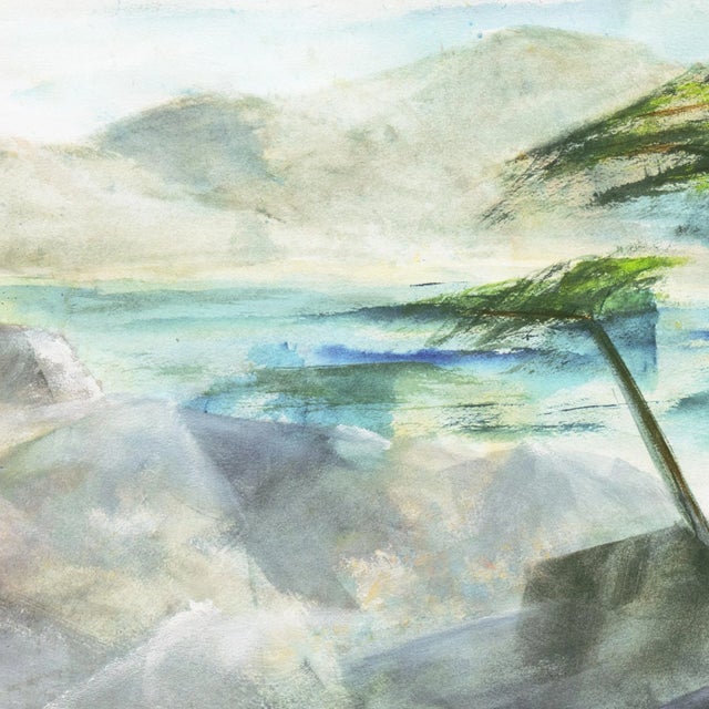 'Cypress on the Bay' by Jan Moss, California Woman Artist, Aptos For Sale - Image 4 of 8