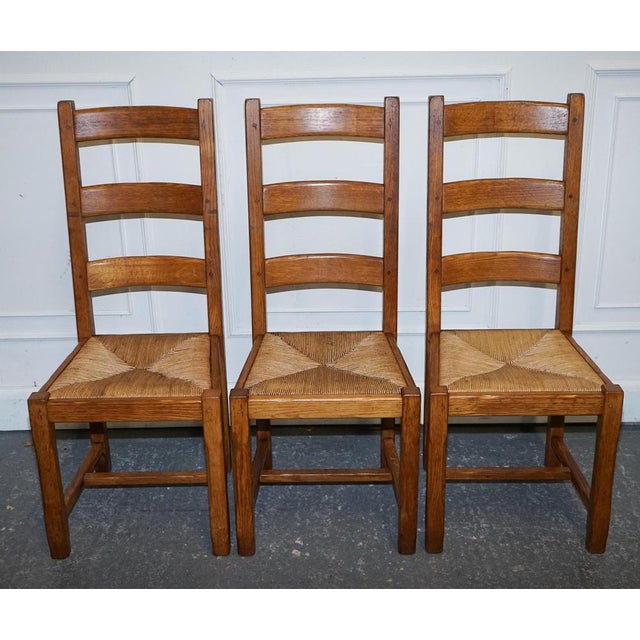Vintage French Farm Country Dining Chairs, 1950s, Set of 6 For Sale - Image 15 of 17