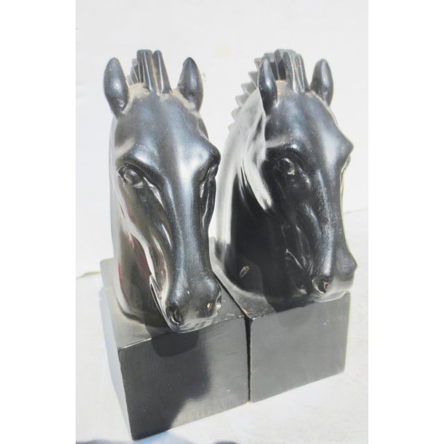 Wood MCM Wooden Horsehead Bookends - A Pair of 2 For Sale - Image 7 of 9