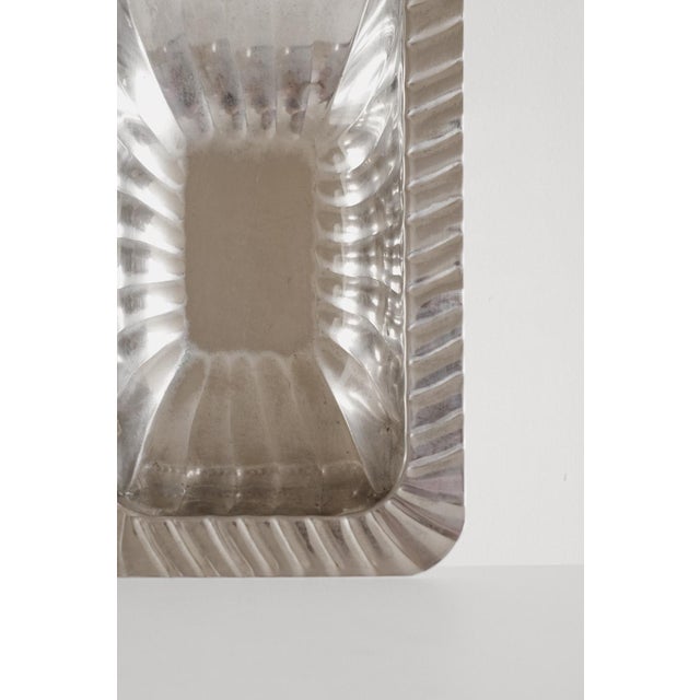Vintage Silver-Plated Fluted Dish For Sale - Image 5 of 10