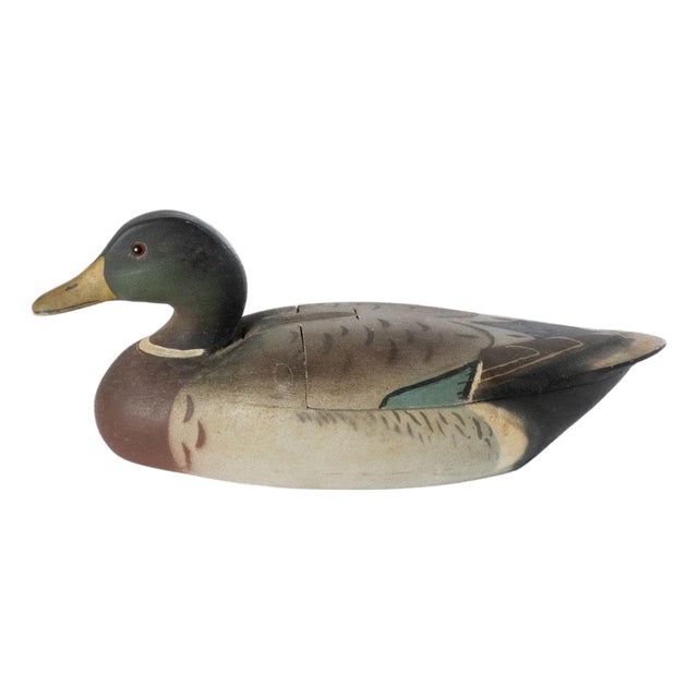 Carved Duck Decoy Box For Sale