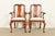 Henkel Harris Queen Anne Solid Cherry Wood Armchairs, Pair For Sale - Image 14 of 14