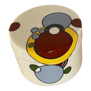 1990s Cabaret by Tiffany Frank Lloyd Wright-Inspired Sugar Bowl/Trinket Box With Lid For Sale