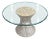 Vintage Italian Postmodern Sculptural Fluted Silver Pedestal Dining Table With Glass Top, Circa 1980s–1990s For Sale
