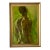 Early 20th Century Vintage Boho Original Painting on Board of Male Nude For Sale