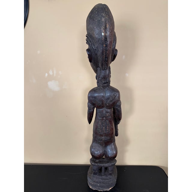 Wood Baule Male Figure 20th Century For Sale - Image 7 of 11