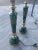 Mid 20th Century Japanese Bronze & Marble Column Table Lamps - a Pair For Sale - Image 5 of 13