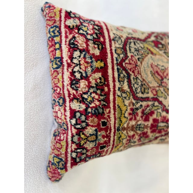 Traditional 1960s Pillow With Antique Kirman Rug For Sale - Image 3 of 4