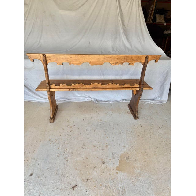 19th Century Italian Pine Frattino Design Bench For Sale - Image 11 of 12
