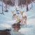 Original Oil Painting, a Deer Family For Sale