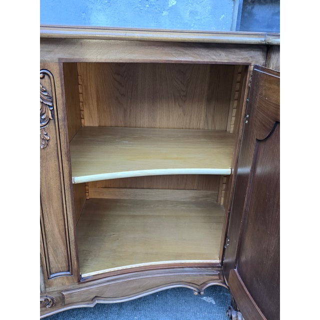 Wood Low Louis XV Wooden Sideboard, 1970s For Sale - Image 7 of 17