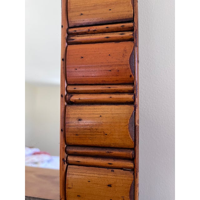 Amber 1990s Arched DemiLune Faux Bamboo Mirror For Sale - Image 8 of 11