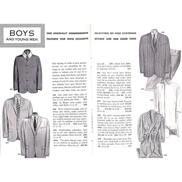 w/ Fabric Swatch Cards w/ Travelers itinerary Spring 1995 on back panel w/ March 20th 1955 postmarked envelope 22 pp. 8" x...