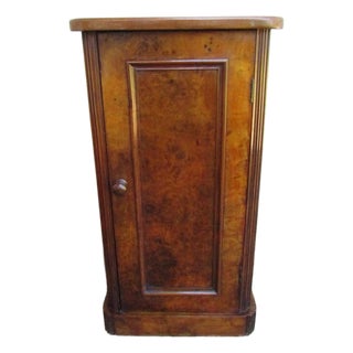 Antique French Burl Walnut Nightstand For Sale