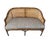 Chinoiserie Chinoiserie Faux Bamboo & Caned Barrel Back Settee Loveseat For Sale - Image 3 of 12