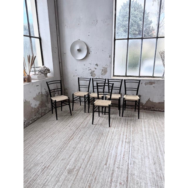 Italian Braided Rope Chairs, 1960s, Set of 6 For Sale - Image 4 of 18