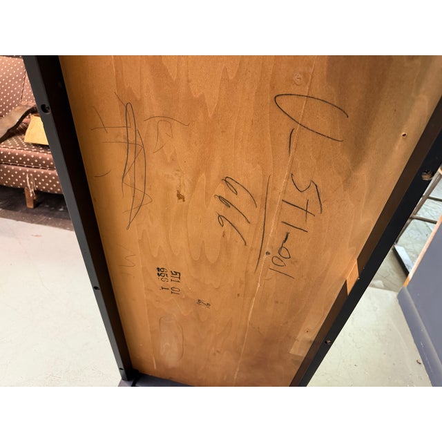 1970s Founders Mid-Century Modern Walnut Parquetry Coffee Table With Black Wood Base For Sale In Philadelphia - Image 6 of 13