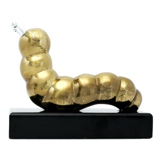 1982 Brass Caterpillar Figurine by Lou Ehrlich Inc. For Sale