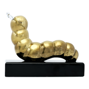 1982 Brass Caterpillar Figurine by Lou Ehrlich Inc.