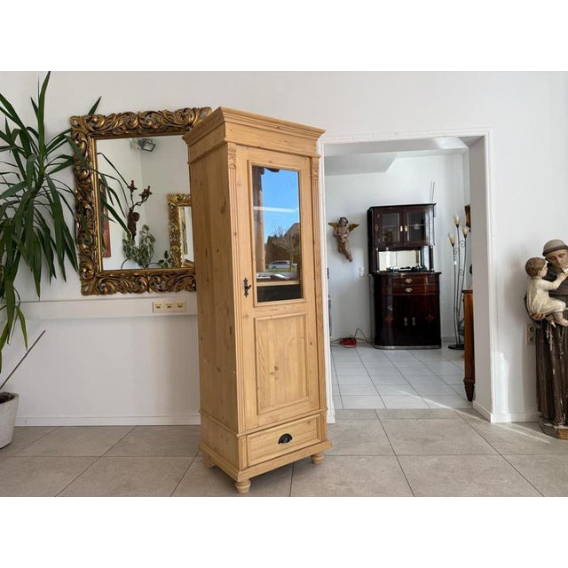 Antique Farmhouse Display Cabinet in Wood Bookcase For Sale - Image 3 of 10