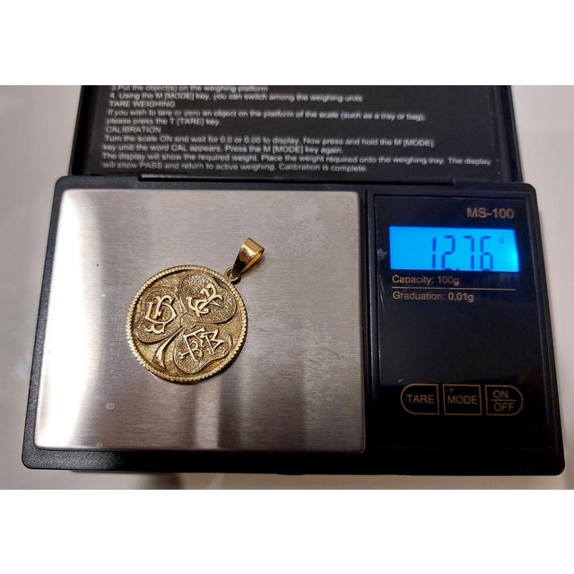 Handmade 18k Gold Coin Pendant, 1930s For Sale - Image 3 of 15