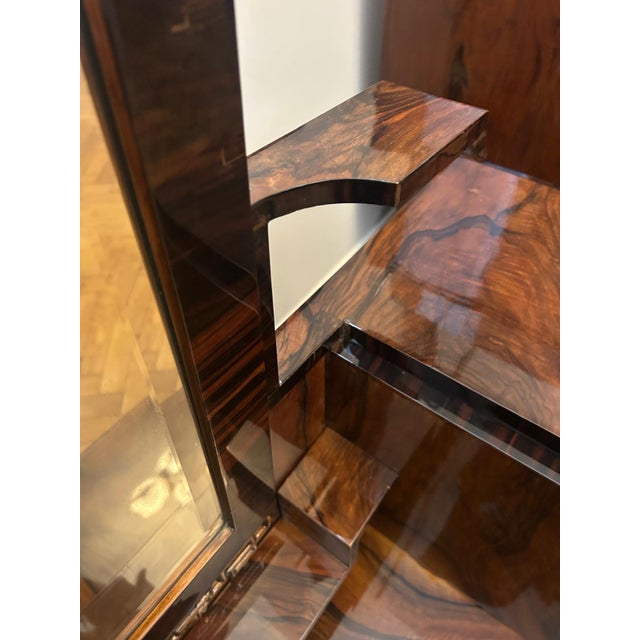 Art Deco Floor Vanity with Drawers and Tall Mirror, 1930s For Sale - Image 12 of 16
