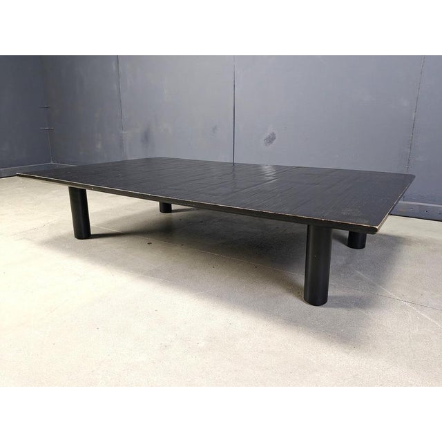 Belgian Ebonized Wenge and Bamboo Coffee Table by Axel Vervoord, 1980 For Sale - Image 8 of 11