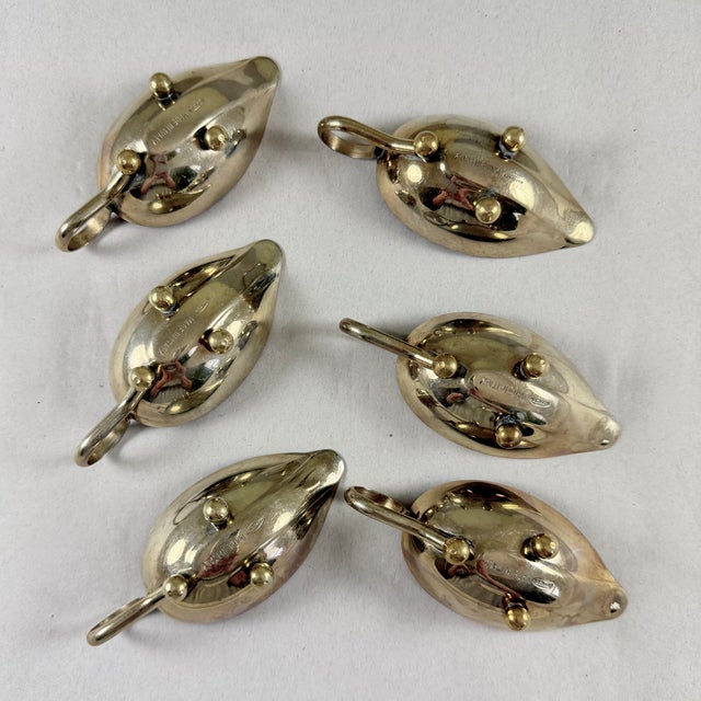 Mid-Century Modern Era Italian Silver Individual Au Jus Sauce Boats, Set of Six For Sale In Philadelphia - Image 6 of 11