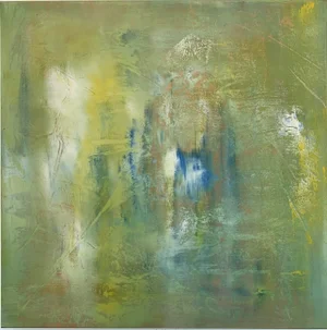 "Lotus" Contemporary Original Abstract Painting by Nina Weintraub