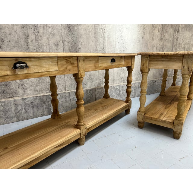 Drapers Tables with Drawers, 2010s, Set of 2 For Sale - Image 18 of 18